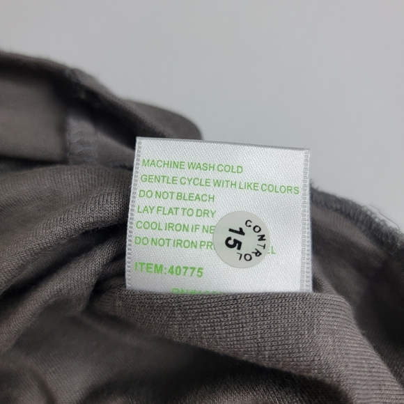 Garnet Hill Brownish/Gray Soft Jersey Knit Faux Wrap Sleeveless Dress Sz 12 - Picture 11 of 11